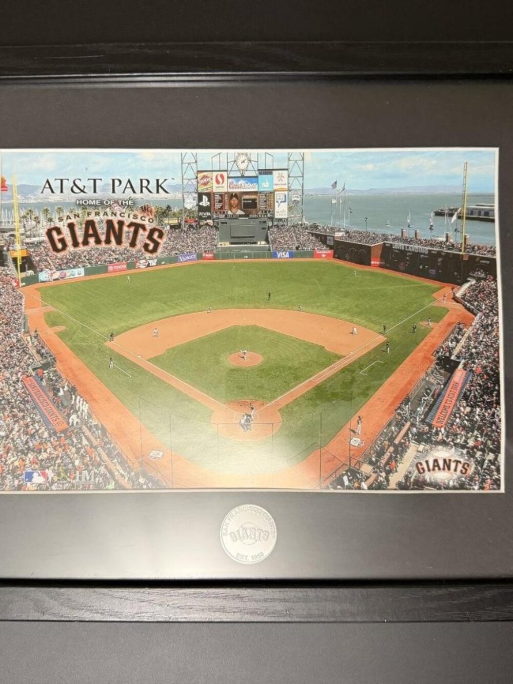 Highland Mint SF Giants AT&T Park Framed Photo Medallion 16x12.5
